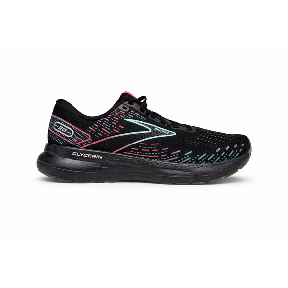 Brooks Shoes - Brooks Glycerin 20 Black Blue Pink Women Road Running Shoes 1203691B005 Sz 9